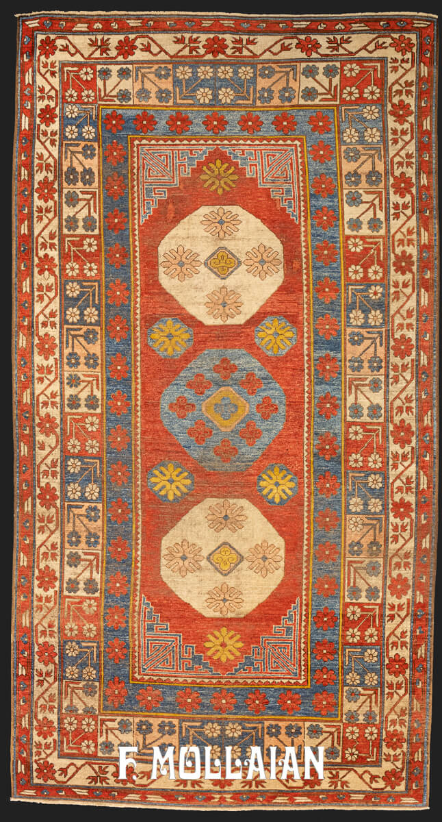 Antique Khotan Rug Red/Blue Color n°:962698